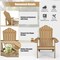 Costway Patio HIPS Adirondack Chair with Cup Holder Weather Resistant Outdoor 380 LBS Black/Teak/Green/Navy/Red/Gray/White/Yellow
